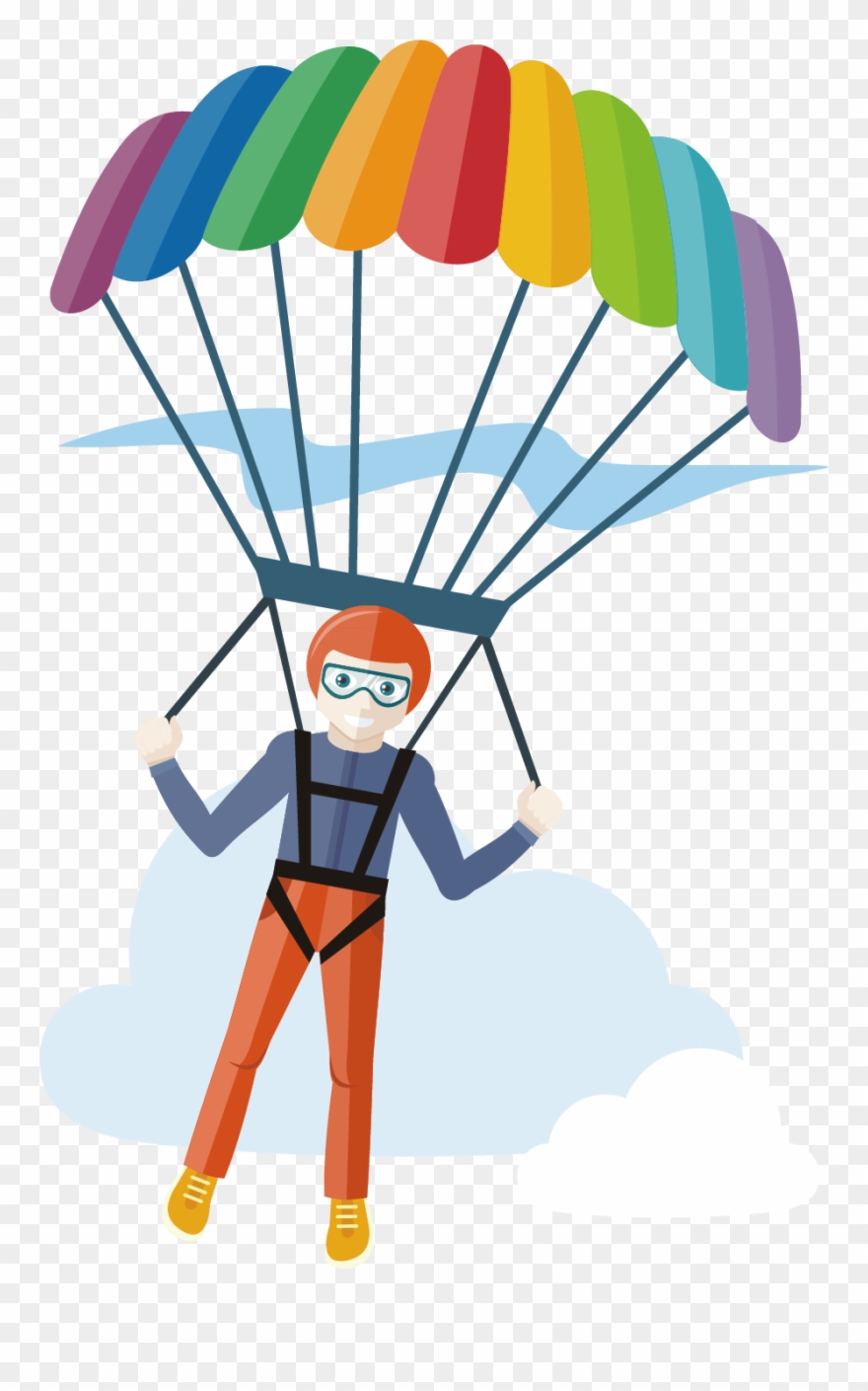 Parachuting Skydiver Poster Sport Clipart