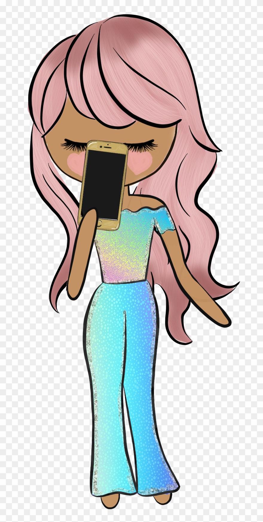 Pretty Dolls - Selfie Clipart