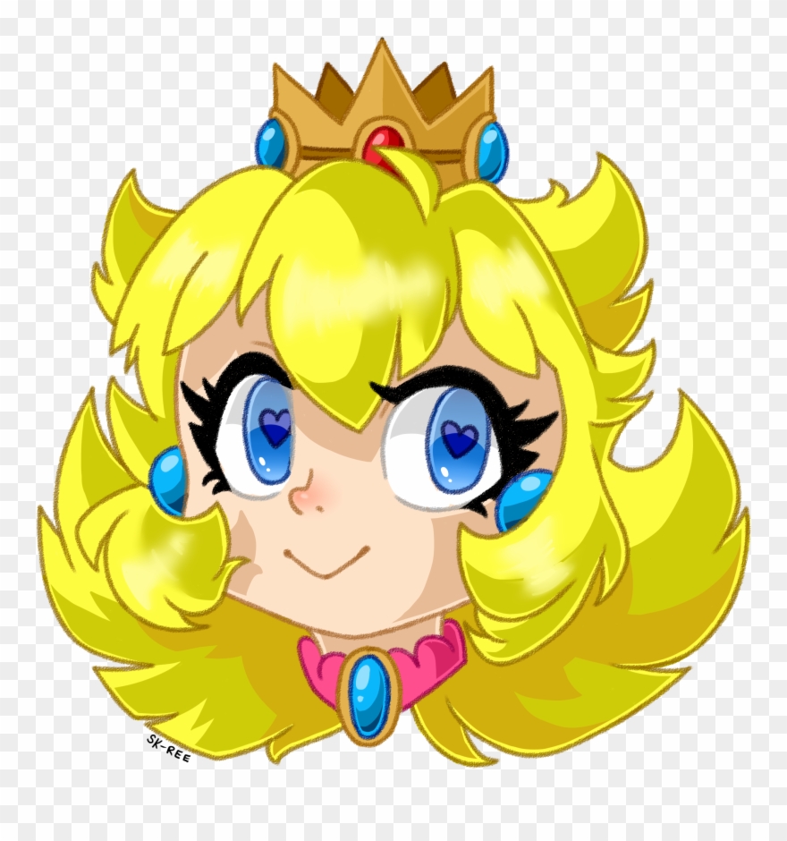 Princess Peach Headshot Clipart