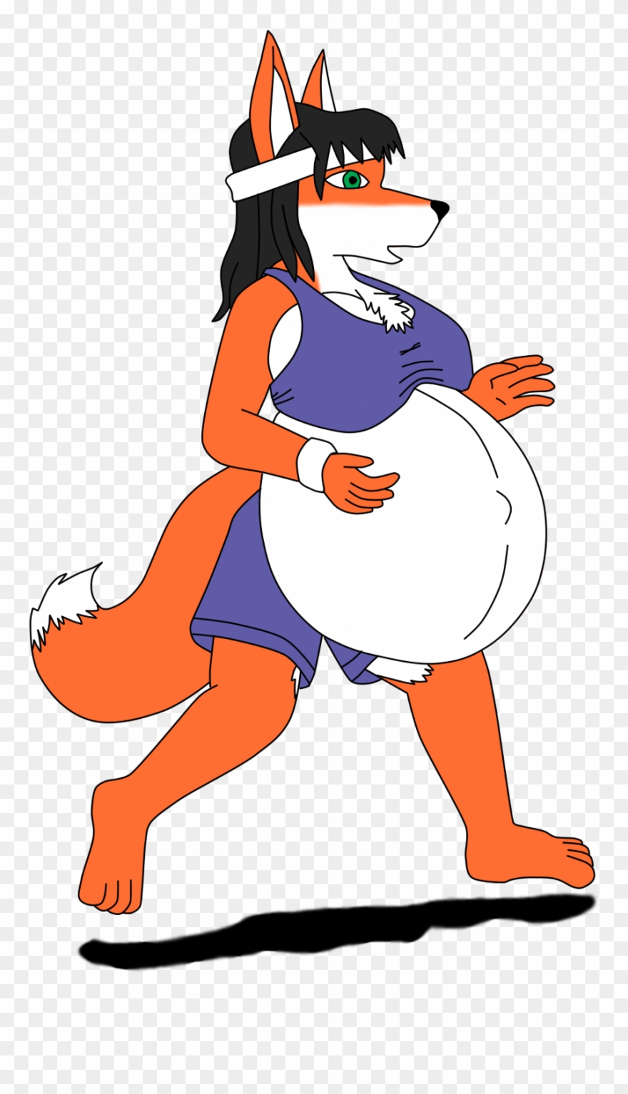 Kylie Jogging, Pregnant [in Color ] Clipart