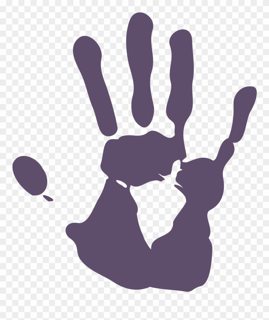 Handprint Clipart Palm Print - Png Download