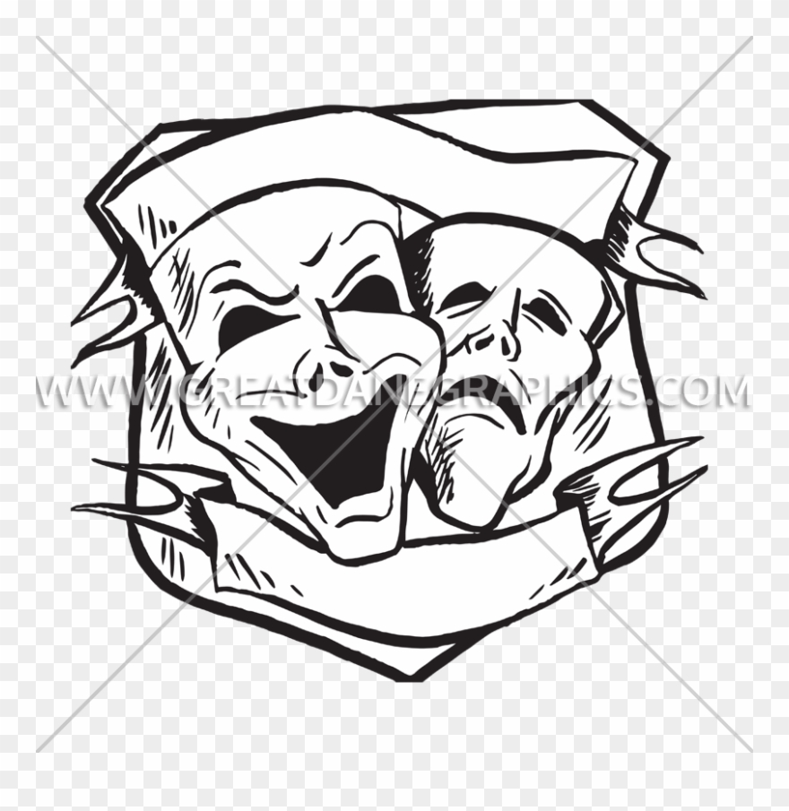 Clip Art Royalty Free Download Theater Masks Production - Png Download