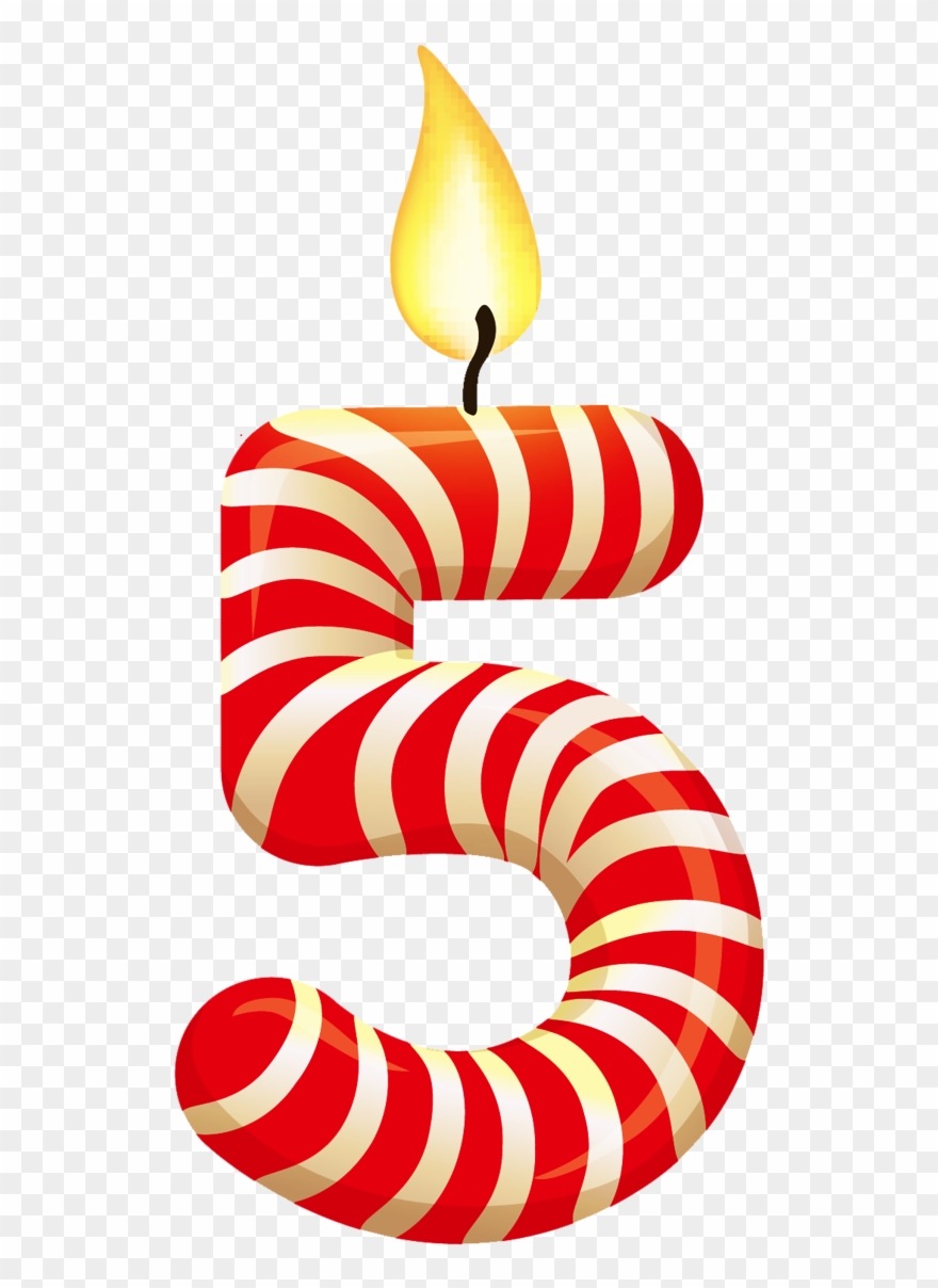 5 Birthday Candle Png Clipart
