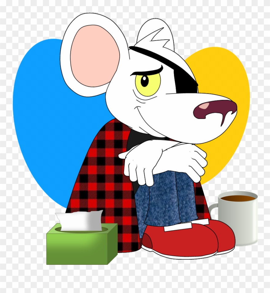 Poor Chap Caught Up A Cold Clipart