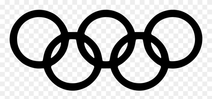 Olympic Rings Rubber Stamp Clipart