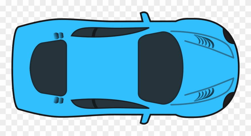 Blue Racing Car View Chart Clipart