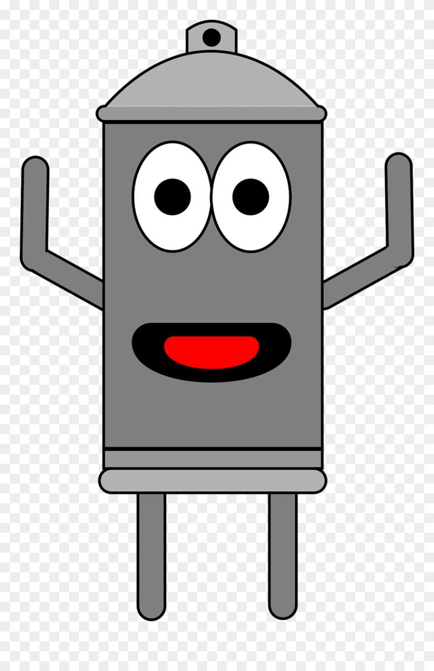 Pain Can Alive Character Clipart