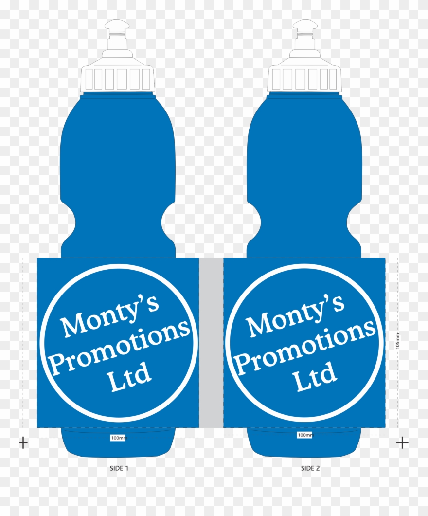 Montys Drink Bottles Double Logo Clipart