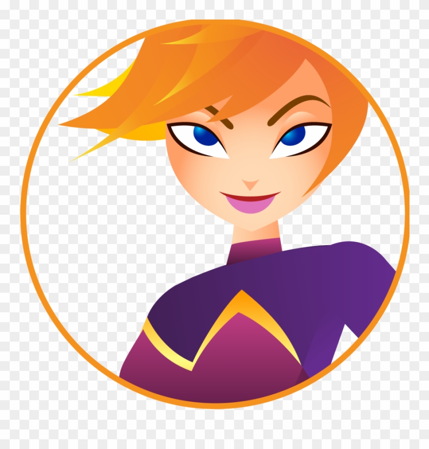 Apricity Girl Headshot Round Clipart