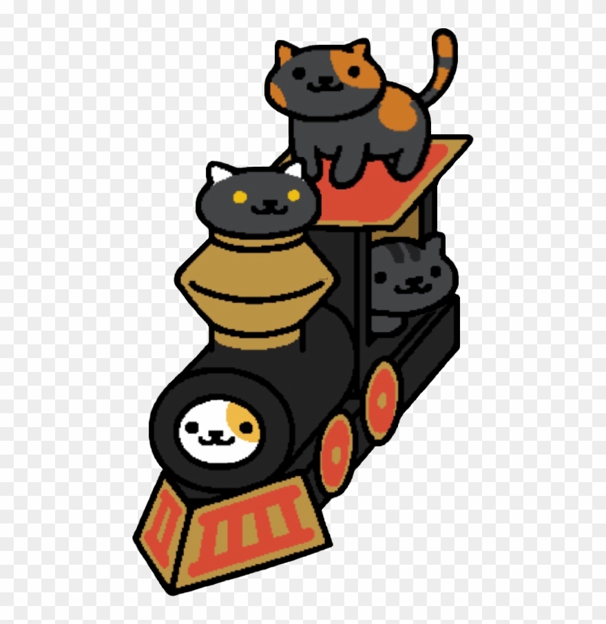 Cardboard Choo-choo With Sunny, Socks, Bandit And Willie Clipart