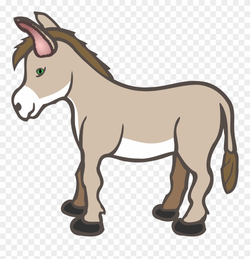 Download Free Printable Clipart And Coloring Pages - Clip Art Of Donkey - Png Download