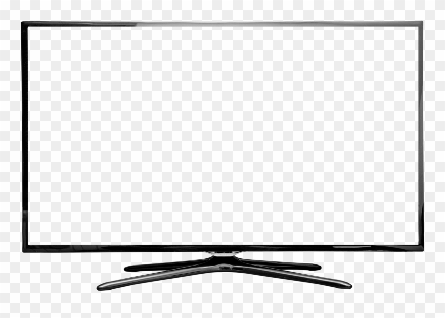 Plasma Clipart Samsung Tv - Lcd Tv Black & White Clipart - Png Download