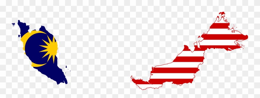 Malaysia Flag Map Png Clipart