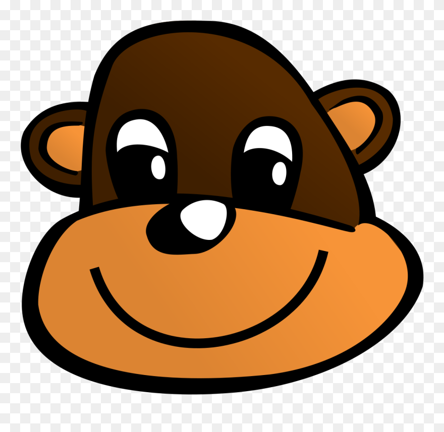Sailor Monkey Without Hat - Cartoon Monkey Head Clipart