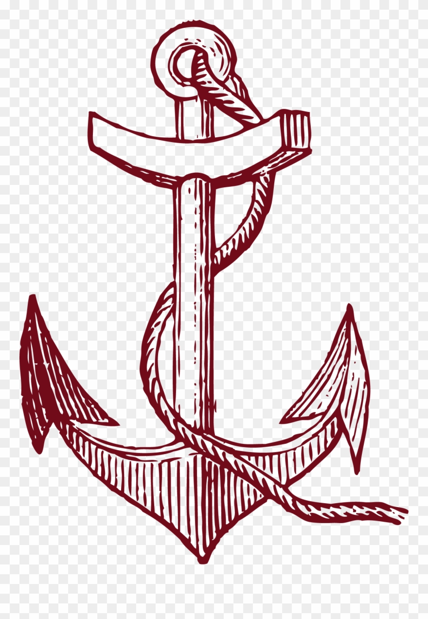 Tattoos Drawing Clip Art - Stickalz Llc Anchor Nautical Decor Vinyl Sticker Wall - Png Download