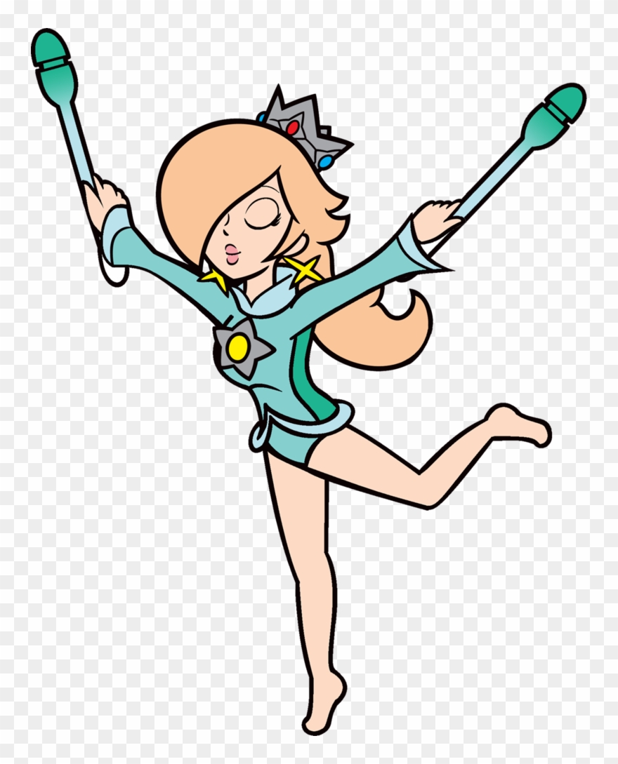 Gymnast Vector Clip Art - Princesa Peach Y Rosalina Png Transparent Png