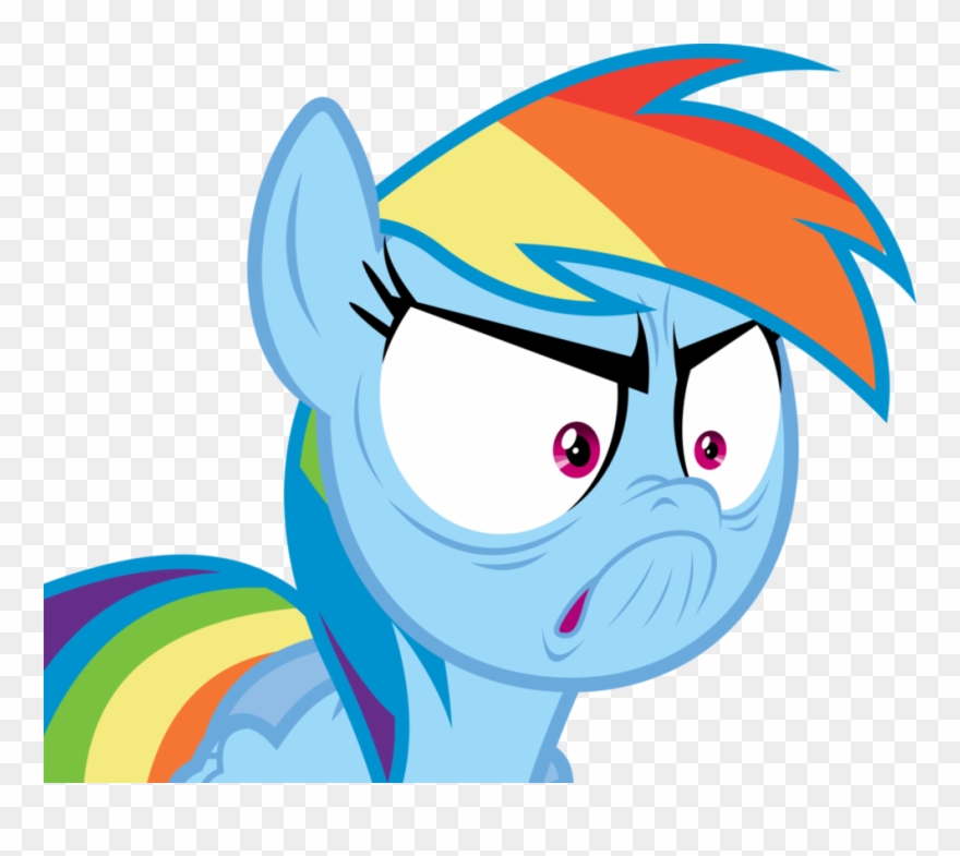 Sailor Clipart Angry - Angry Rainbow Dash - Png Download