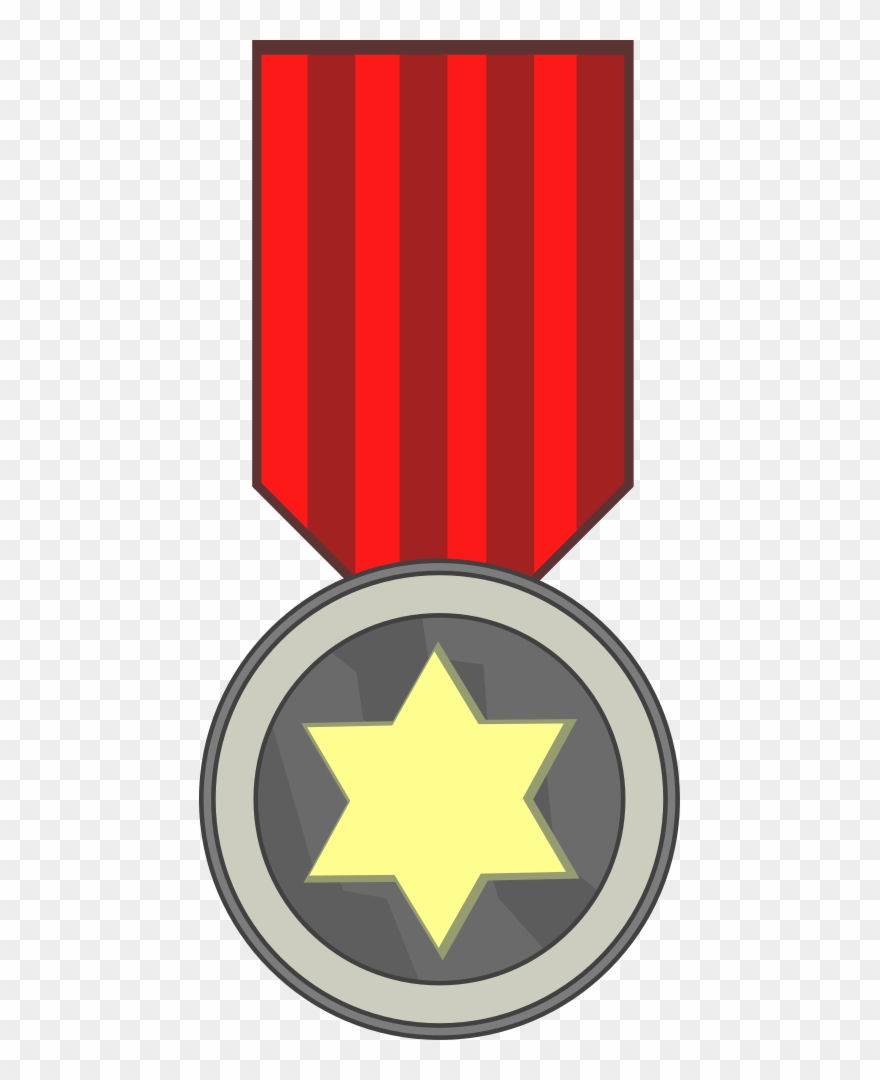 Vector Clip Art Of Star Award Medal On Red Ribbon - Png Download