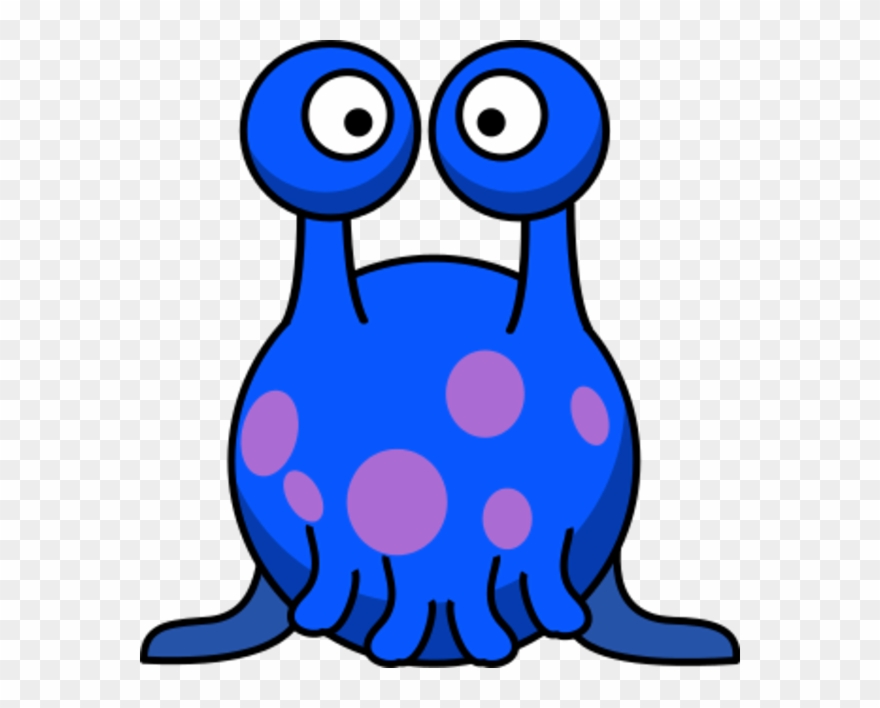 Blue Alien Flying Ufo Clipart - Silly Alien Clip Art - Png Download