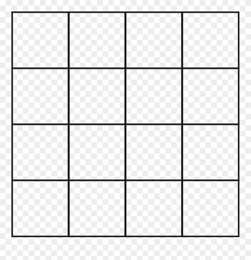 Symmetry Clipart Paper Line Angle - 4 By 4 Bingo Card - Png Download