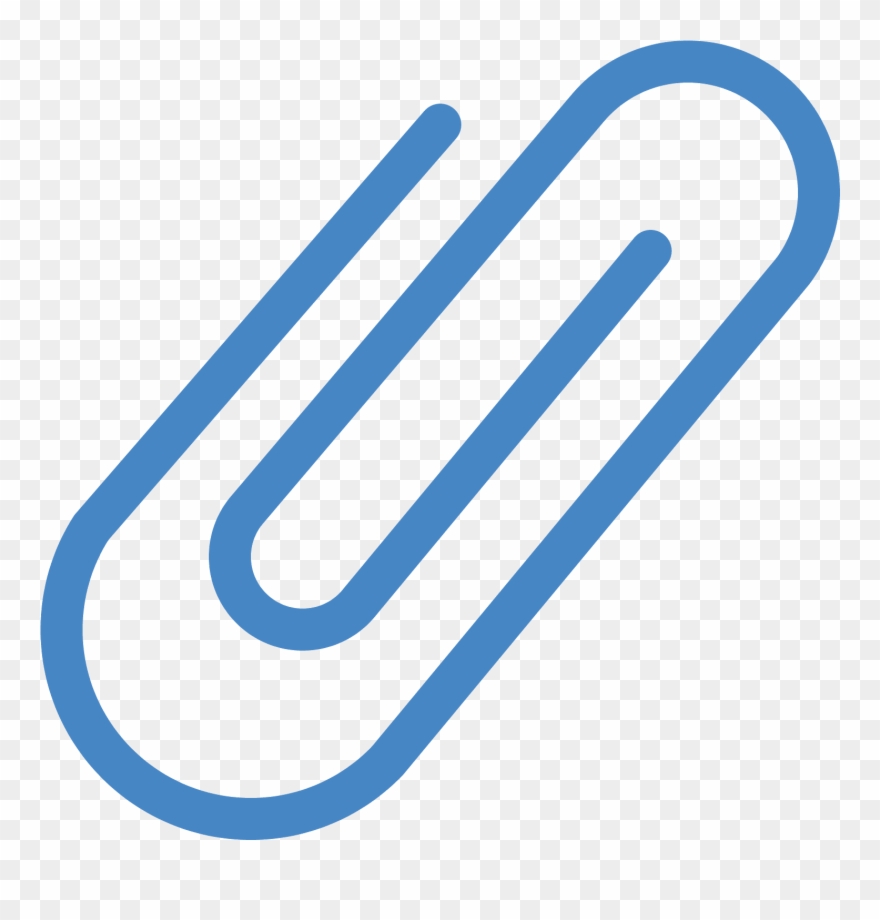 It Is An Image Of A Black Paperclip - Attach Icon - Png Download