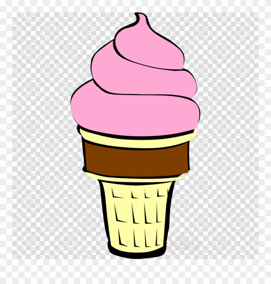 Download Strawberry Ice Cream Cone Clip Art Clipart - Ice Cream - Png Download
