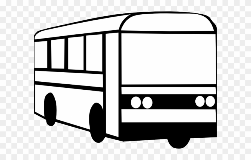 Bus Clipart Beach - Bus Clipart Images Black And White - Png Download