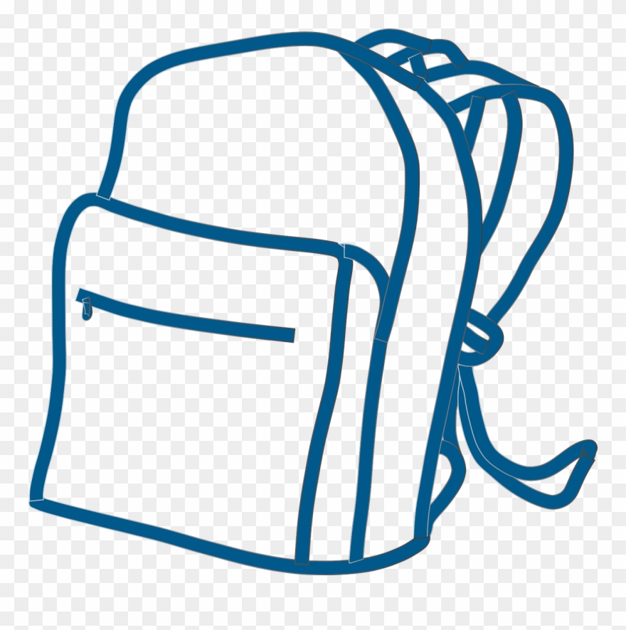 Blue Backpack Svg Clip Arts 600 X 577 Px - Png Download