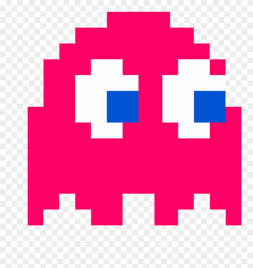 Image For >, 8 Bit Pacman Ghost - Mrs Pac Man Ghost Clipart