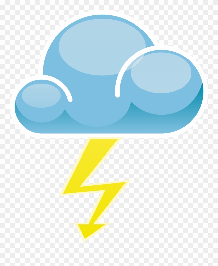 Thunderstorm Weather Forecasting Lightning - Thunder And Lightning Icon Clipart