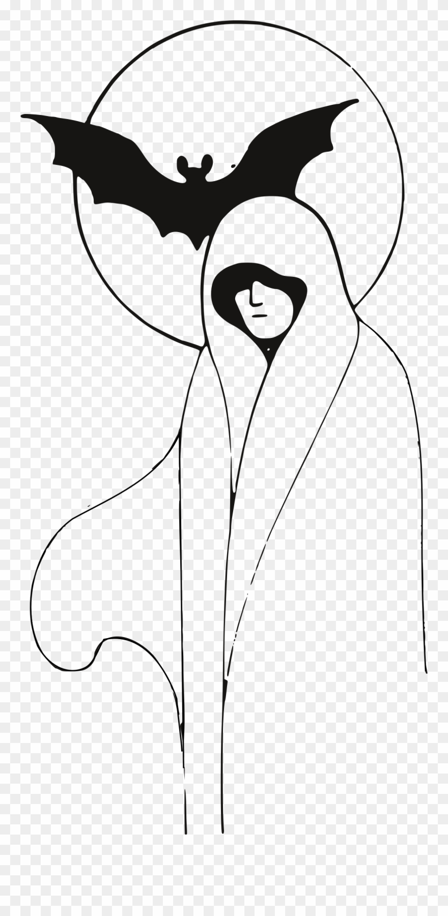 White Lady Ghost Drawing Clipart