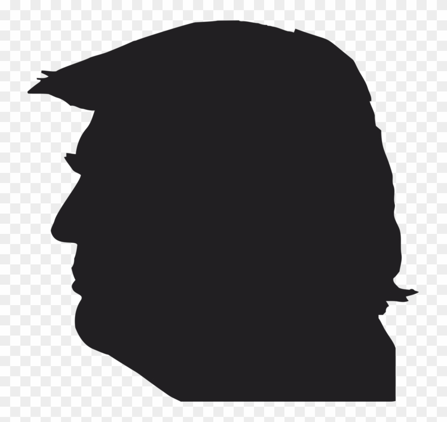 Texas President Of The United States Drawing - Trump Profile Clipart - Png Download