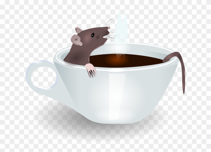 Similar Clip Art - Coffee And Rat - Png Download