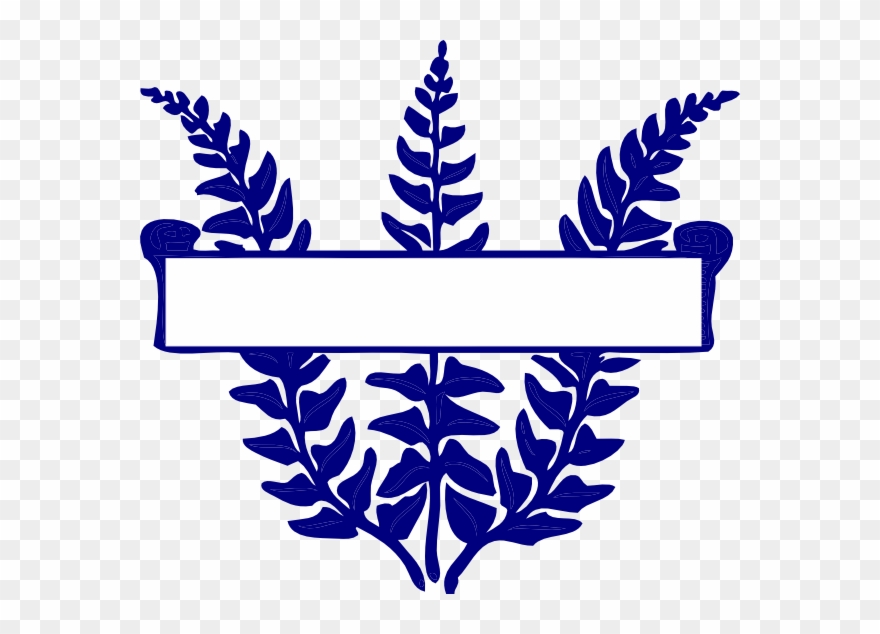 Blue Fern Scroll Svg Clip Arts 600 X 554 Px - Png Download