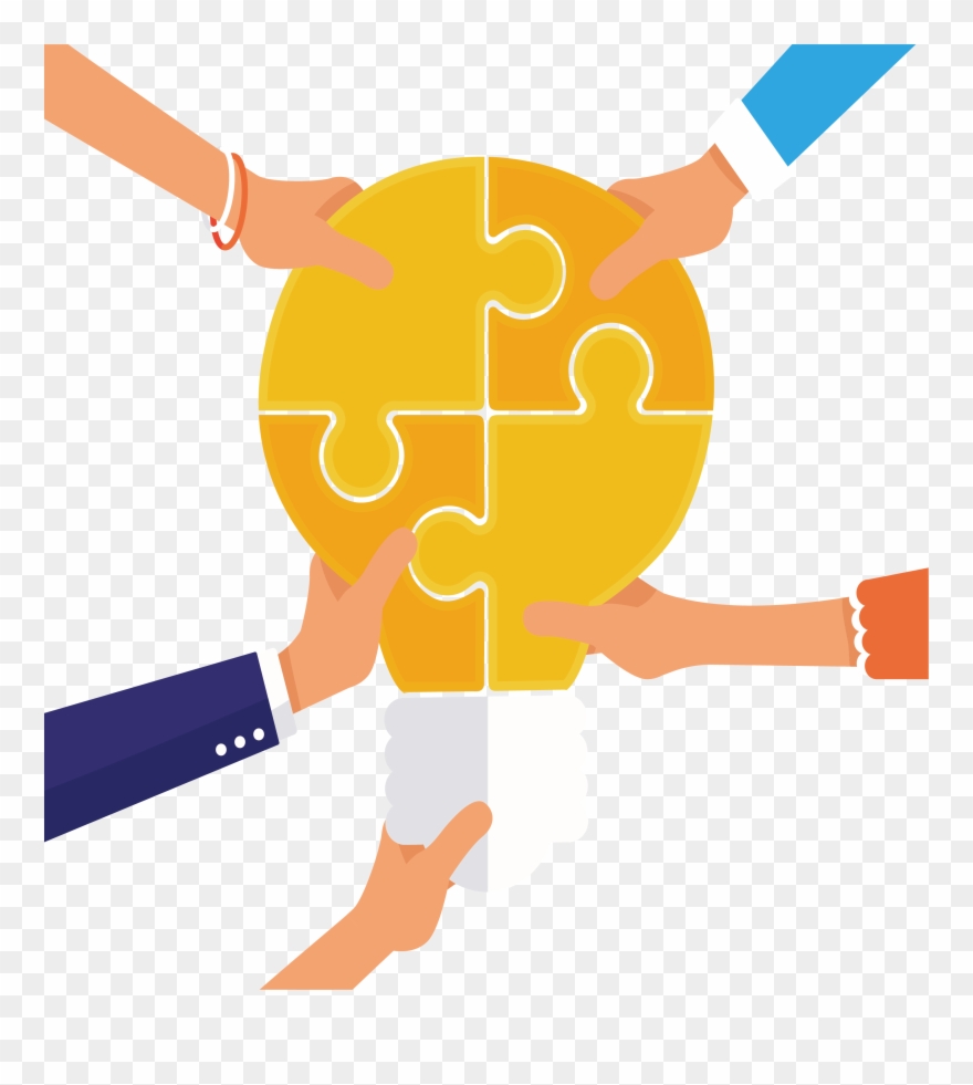 Clip Art Black And White Clip Art Yellow Light Bulb - Lightbulb Puzzle Png Transparent Png