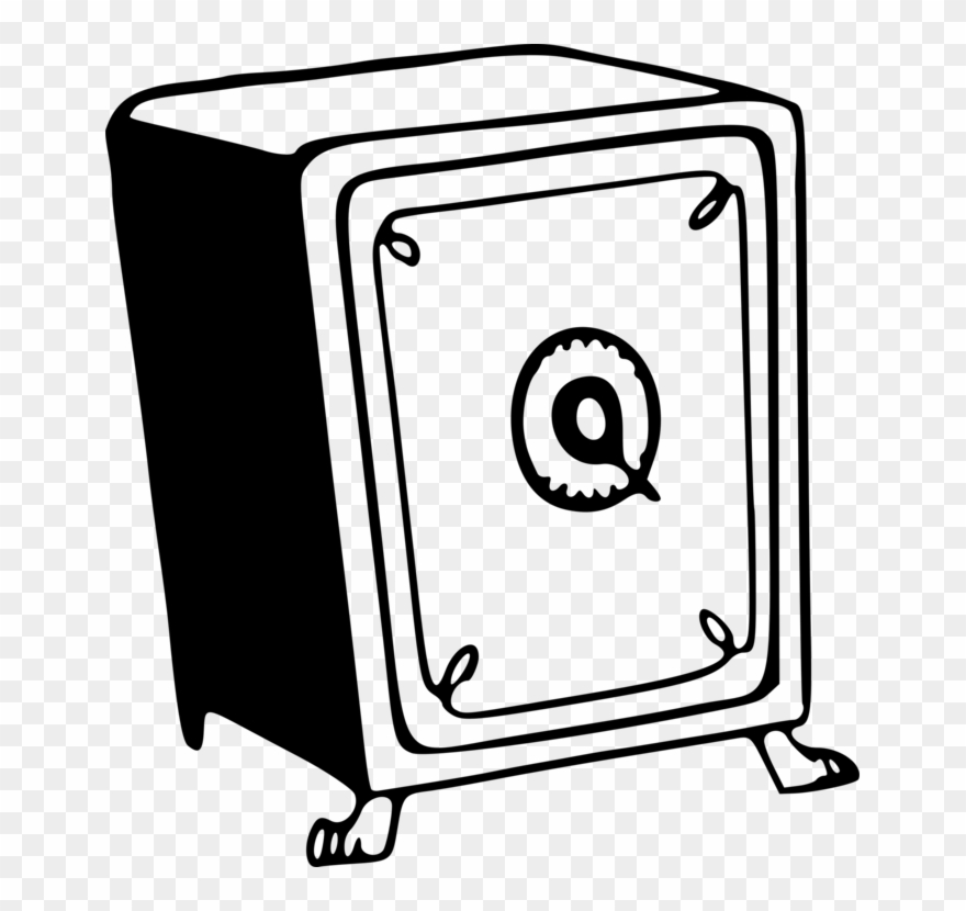 Safety Download Bank Vault - Black And White Clip Art Safe - Png Download