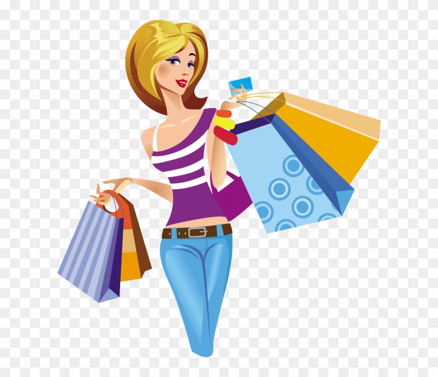 Shopping Girl Clipart Shopping Clip Art - Shopping Girl - Png Download