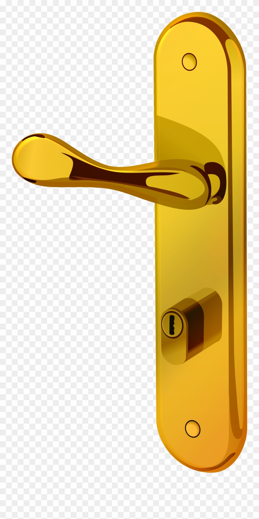 Gold Door Handle Png Clip Art - Clip Art Transparent Png