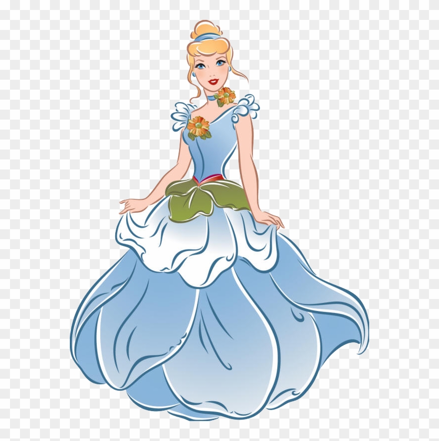 Csak Rajzfilmek - Disney Princess Flower Dress Clipart