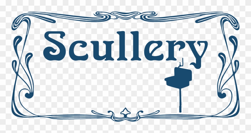 Download Scullery Sign Clipart Scullery Clip Art Door - Tipografia Art Nouveau Dafont - Png Download