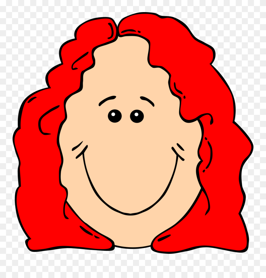 Cartoon Red Head Girl Clipart