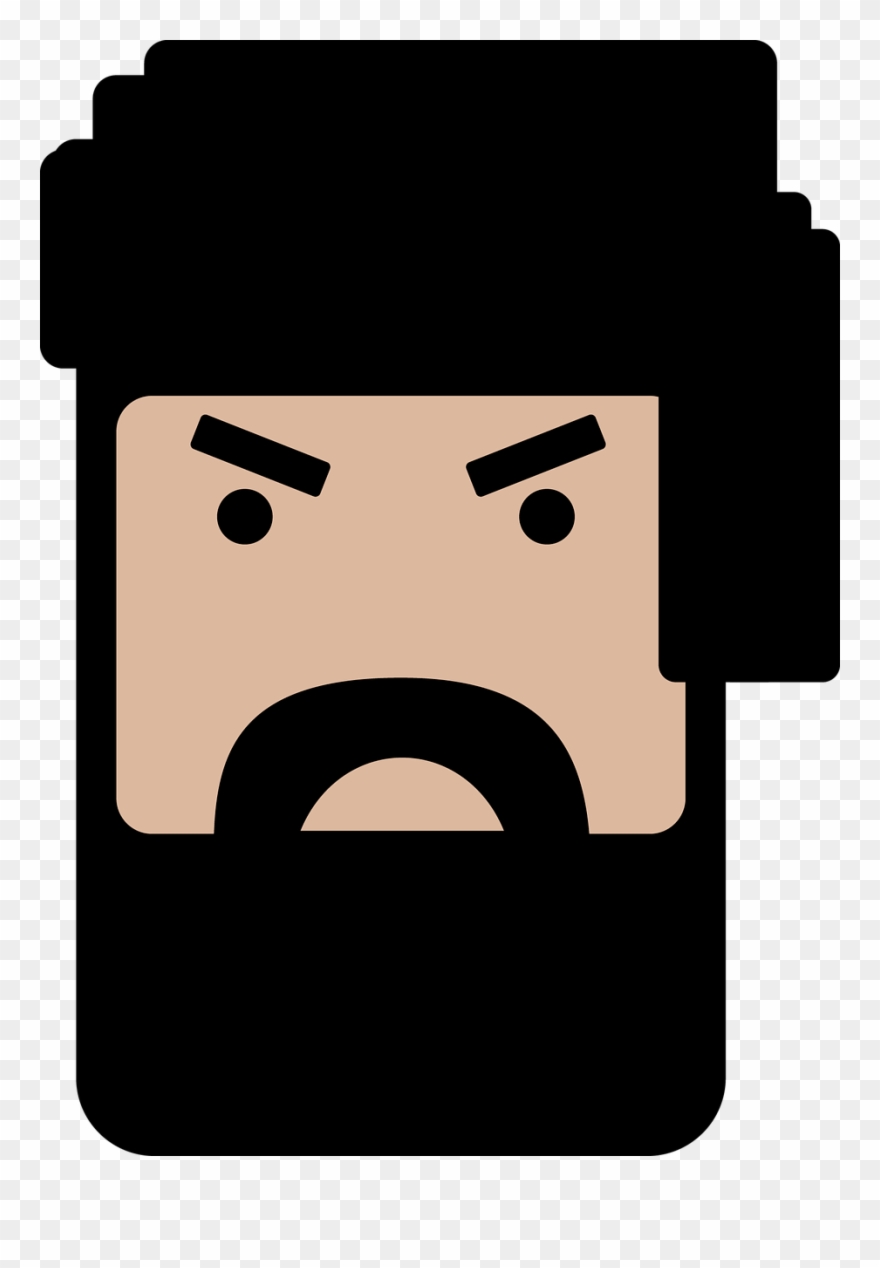 Download Head Clipart Face Facial Hair Clip Art Beard - Man - Png Download