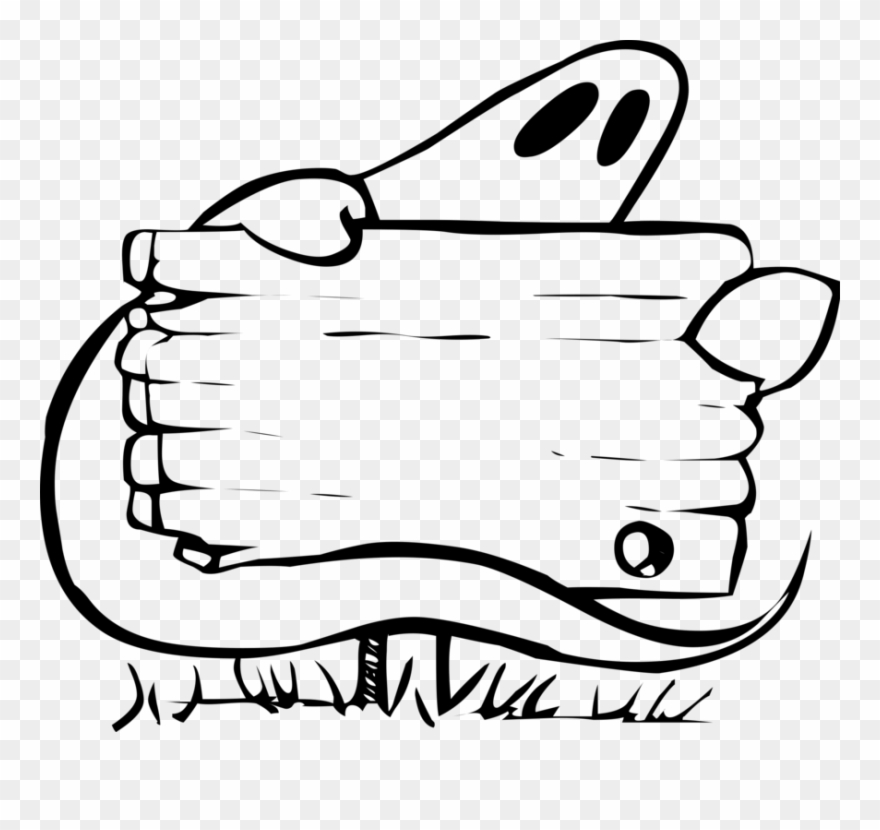 Halloween Costume Ghost Party Coloring Book - Ghost With Sign Clipart - Png Download