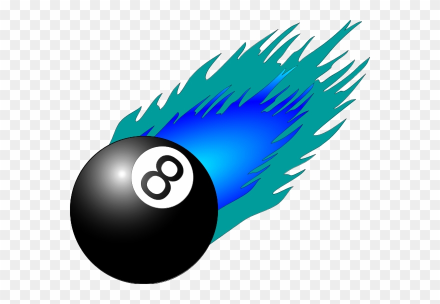 8 Ball Pool Clipart - Flames Clip Art - Png Download