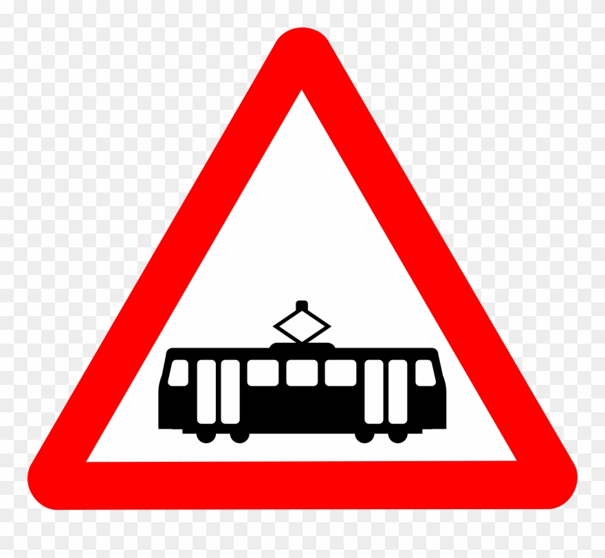 Road Signs Tram Svg Clip Arts 600 X 527 Px - Png Download