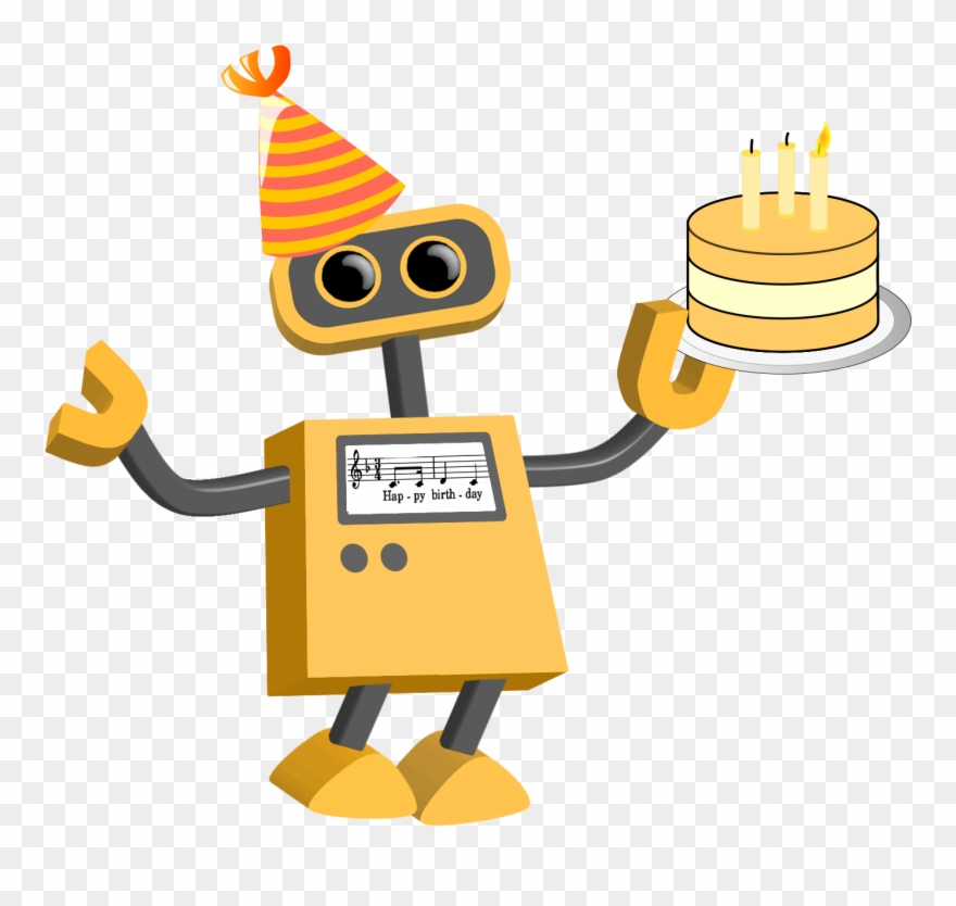 Birthday Bot - Free Robot Png Clipart