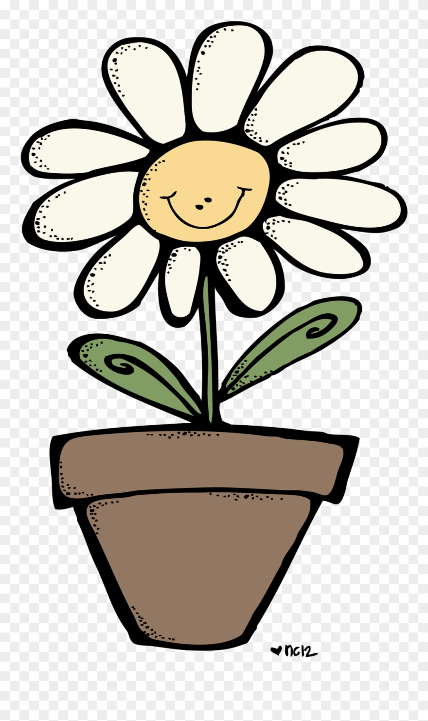 Melonheadz - - Melonheadz Flower Clipart Black And White - Png Download