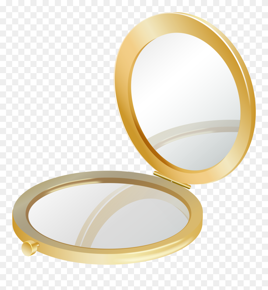 Gold Compact Mirror Pictures, Image, Compact Mirror, - Compact Clipart - Png Download