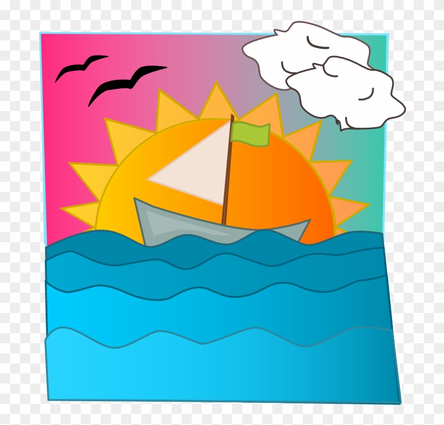 Clipart - Sunset - Clip Art - Png Download