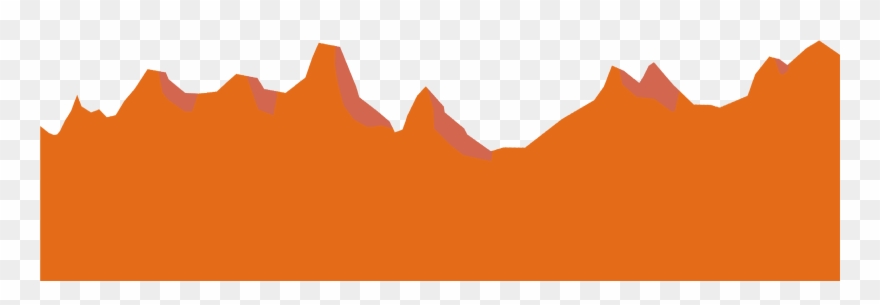 Landscape Clipart Mountain Sunset - Mountain Range - Png Download